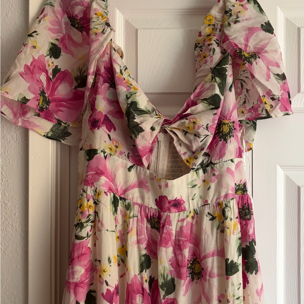 Abercrombie & Fitch Pink Floral Maxi Dress - Picture 8 of 9